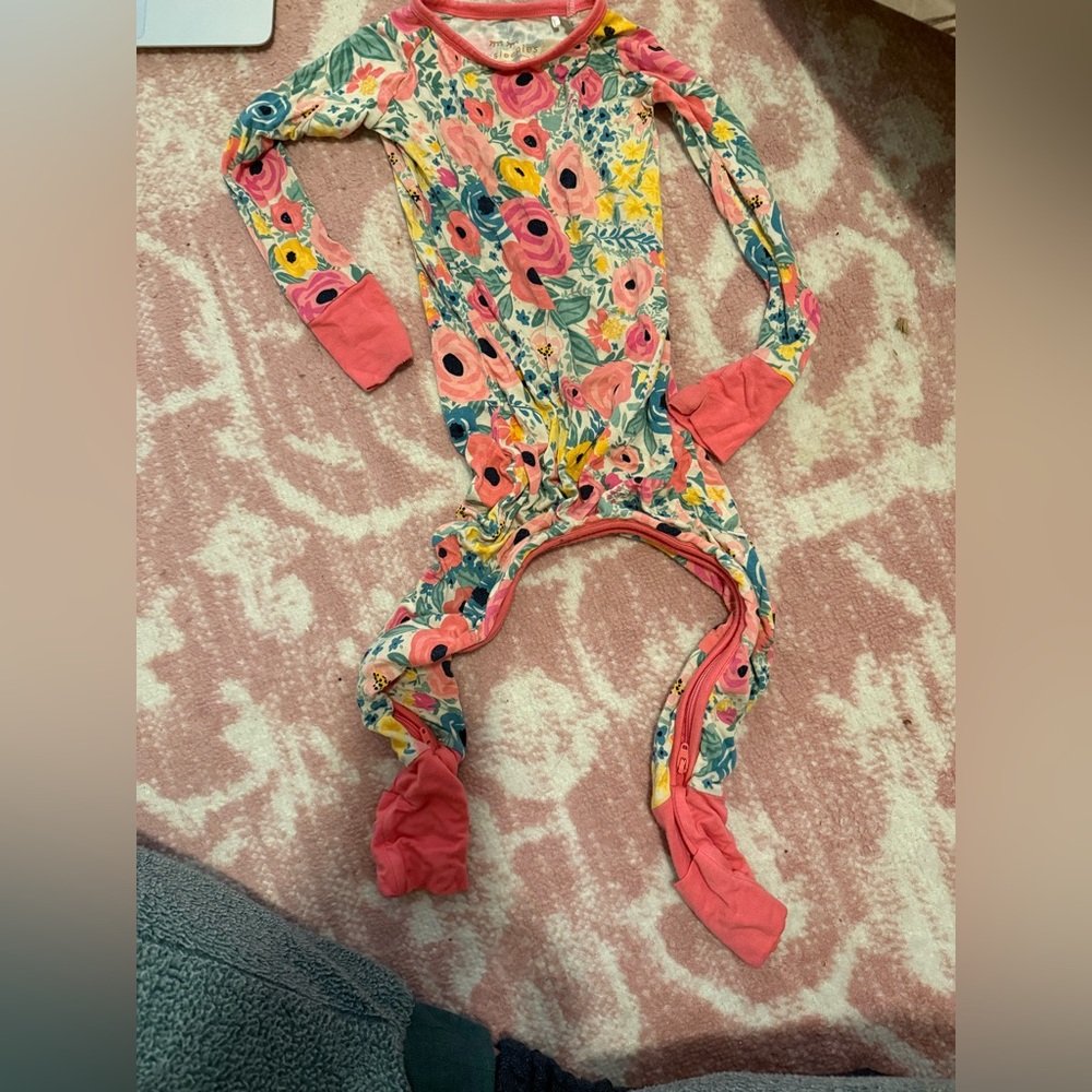 Little Sleepies Secret Garden Floral Zippy - 18-24m